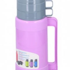 thermos jug 1 litre grey/purple 3-piece